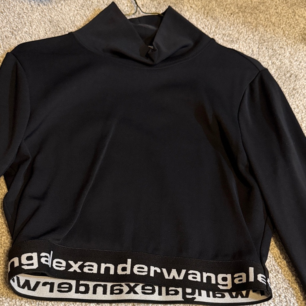Alexander Wang Black Logo Trim Top